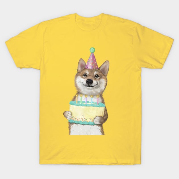 Birthday Fox T-Shirt by LauraGraves